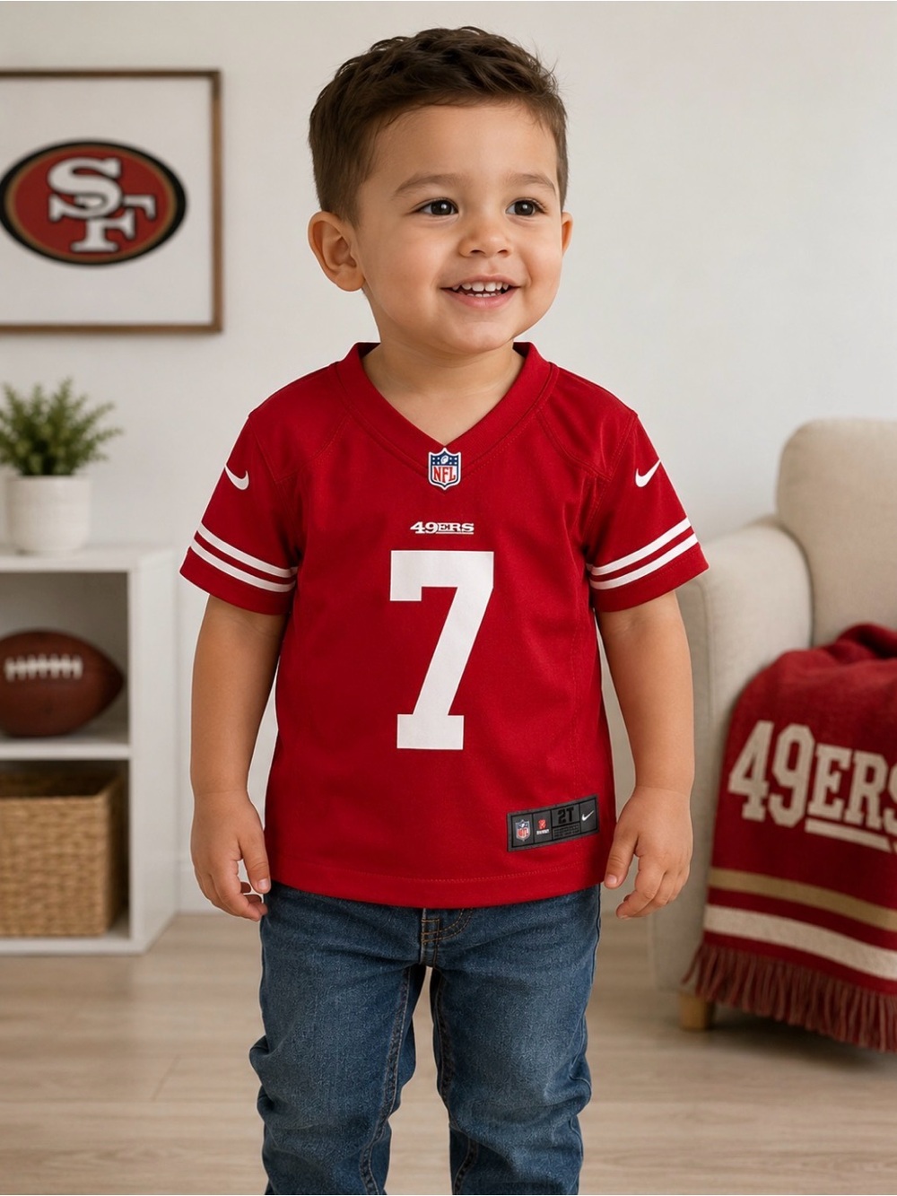 NFL San Francisco 49ers Red Kids #7 Football Jersey